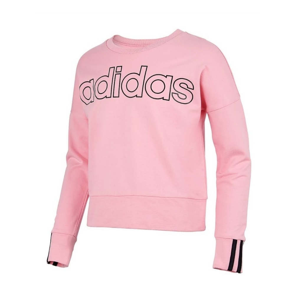 🆕 Adidas 💗 Pullover Pink Sweatshirt Girls NWT